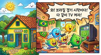 브라질 월드컵 경기마다 전력수요 급등락…재생에너지 86%로 안정 운영 - 와! 브라질 경기 시작이다! 다 같이 TV 켜자!