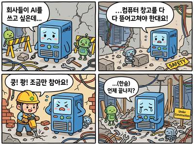 [어드밴싱 AI 2026] “인프라 다 바꿀 필요 없다” 실속·효율 노린 ‘MI350P’ - 회사들이 AI를 쓰고 싶은데... 컴퓨터 창고를 다 뜯어고쳐야 한대요!